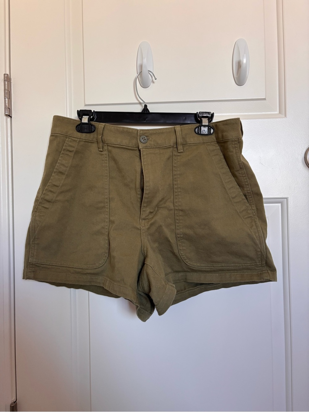 Quince Olive Utility Cargo Shorts